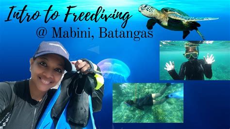 Intro to Free diving @ Mabini, Batangas - YouTube