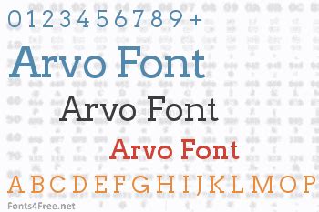 Arvo Font Download - Fonts4Free