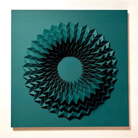 Origami artwork The Circle (Green) | D.Hinklay