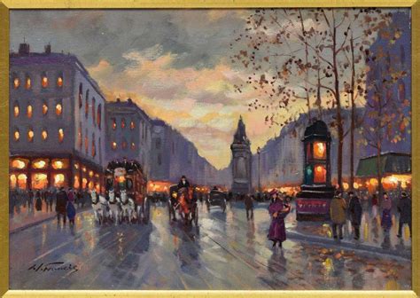 SIGNED PARIS STREET SCENE OIL PAINTING