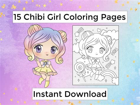 Chibi With Makeup Coloring Pages