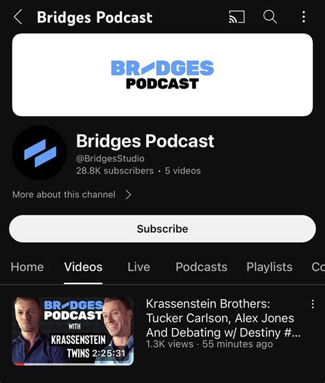 The Bridges Podcast episode with the Krassenstein brothers was uploaded ...