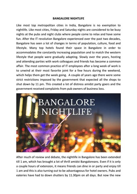 Bangalore nightlife by Lookoutprop - Issuu