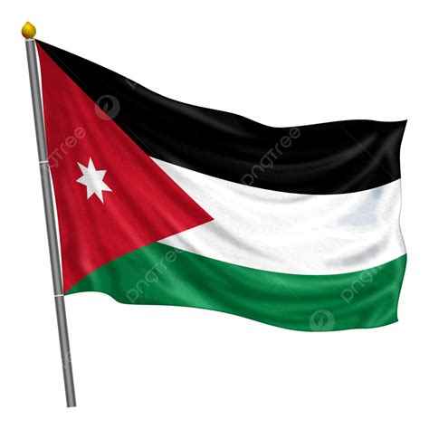 Jordan Flag Fluttering With Cloth Texture, Jordan, Flag, Flag Clipart ...