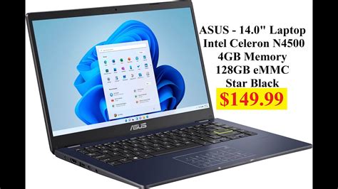 ASUS - 14.0" Laptop | Intel Celeron N4500 | 4GB Memory | 128GB eMMC ...