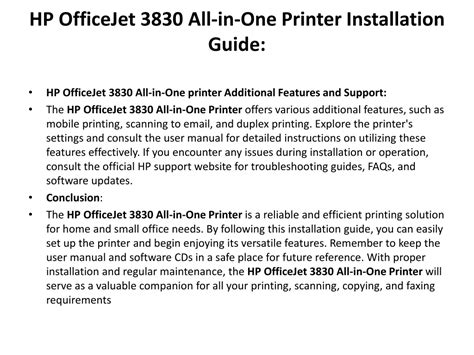 PPT - HP OfficeJet 3830 Printer Installation Guide PowerPoint ...