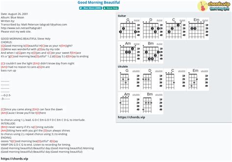 Chord: Good Morning Beautiful - Steve Holy - tab, song lyric, sheet ...