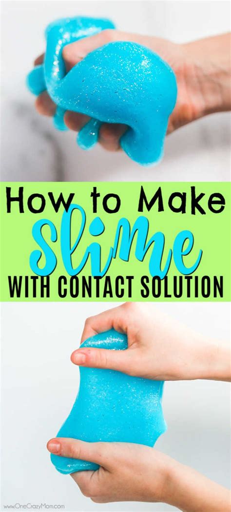 how to make slime with contact solution - only 3 ingredients