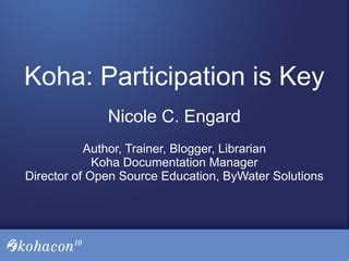 Koha: Participation is Key | PPT