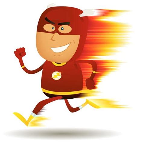 Comic Fast Running Superhero 261168 Vector Art at Vecteezy