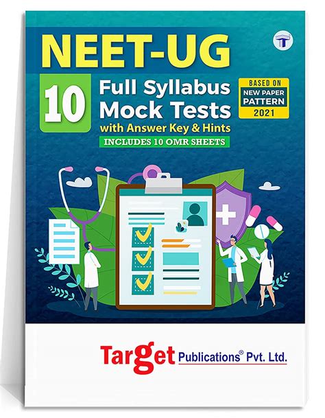 10 NEET UG Mock Test Papers Book based on New Pattern NTA NEET 2021 with OMR Sheets | Practice ...