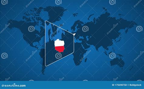 Detailed World Map with Pinned Enlarged Map of Poland and Neighboring Countries Stock Vector ...