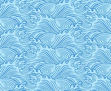 Seamless ocean wave pattern Stock Vector Image by ©pauljune #10090235