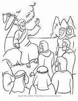 Sermon On The Mount Coloring Page Sketch sketch template