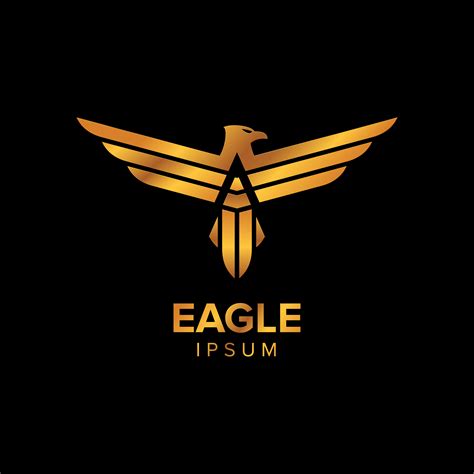 Creative Luxury Eagle Logo Design concept design with gold color 562626 Vector Art at Vecteezy