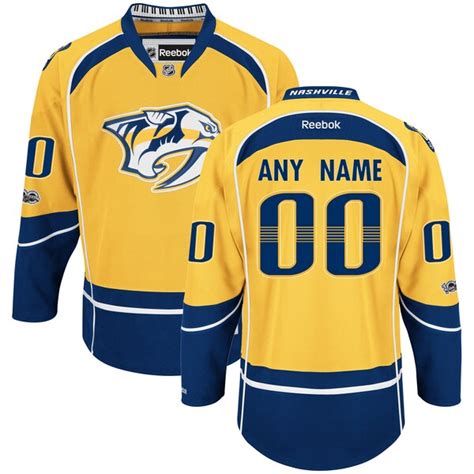 Nashville Predators Reebok Custom Home Centennial Patch Premier Jersey ...