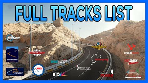 Forza Motorsport 7 FULL TRACKS LIST - YouTube