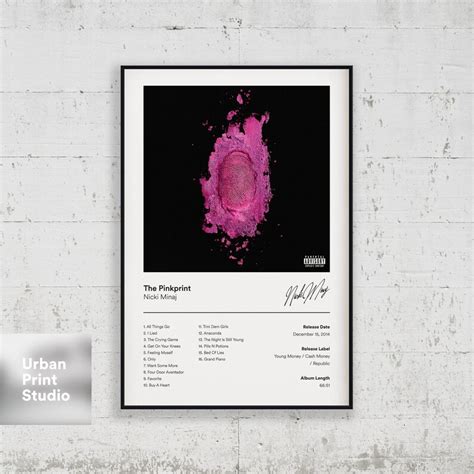 Nicki Minaj Poster The Pinkprint Album Cover Poster Print | Etsy