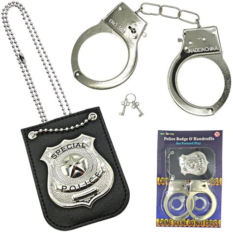 Police Badge & Handcuffs Set for Kids - Pretend Play Police Gear