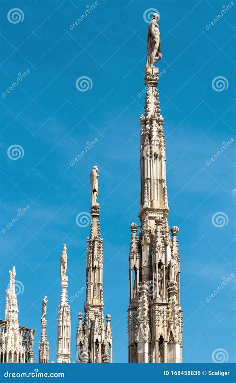 Milan Cathedral Closeup, Italy. Detail of Luxury Roof Stock Photo - Image of city, nice: 168458836