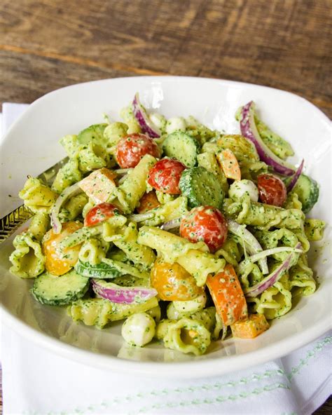 Creamy Pesto Pasta Salad | Blue Jean Chef - Meredith Laurence