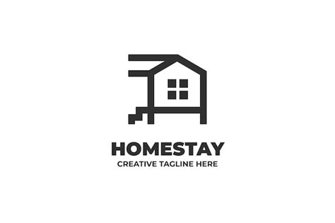 Premium Vector | Homestay Illustration One Line Business Logo