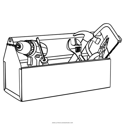 Tool Box Coloring Page - Ultra Coloring Pages