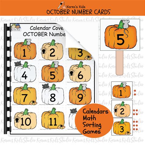 CALENDAR Number Cards Ready to Use PLUS Clipart (Karen's Kids Studio)