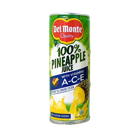 Del Monte 100% Pineapple Juice w/ Vit. ACE 240ml - CSI Supermarket