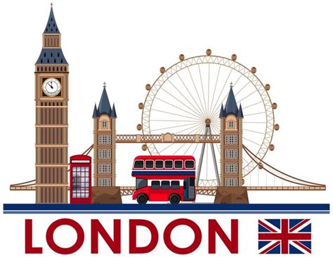 London Landmark on White Background 589227 Vector Art at Vecteezy