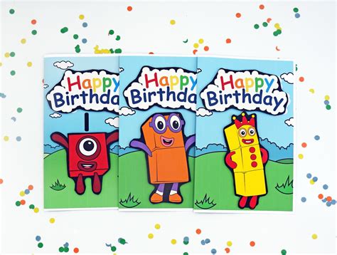 Numberblocks Happy Birthday Card | Etsy