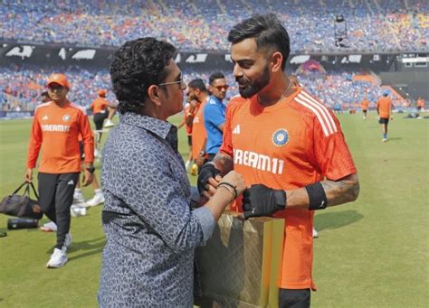 Sachin Tendulkar Gifts Virat Kohli His Signed Jersey Ahead Of The World ...