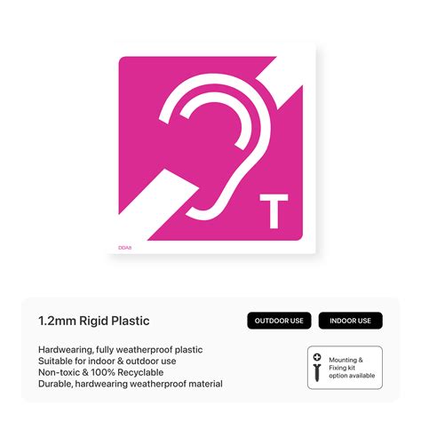 Hearing Aid Telecoil Symbol Sign – Safety Signs & Stickers