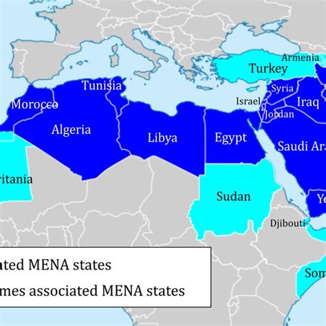 1.: Countries of the MENA Region, base map by DanPMK (2011) [1] | Download Scientific Diagram