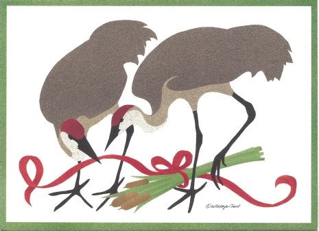 Sandhill Cranes Holiday Card HC070 | Crane Creek Graphics