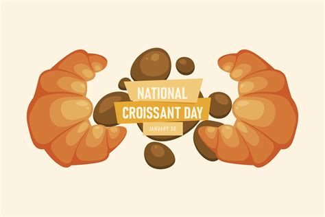 National Croissant Day background. 16640683 Vector Art at Vecteezy