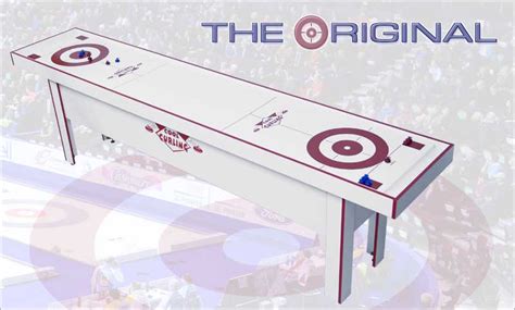 The Original 8ft. Red Trim | Cool Curling Canada Game Tables