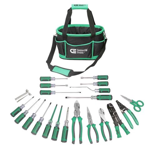 22 Piece Electricians Tool Set Workshop Jobsite Construction Contractor ...