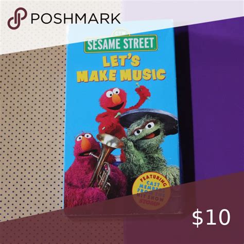 Sesame Street Let's Make Music VHS Tape