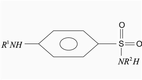 The following general structure is representative of sulphonamides ...