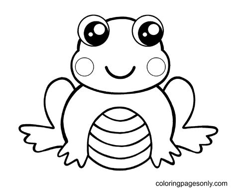 Cartoon Frog Coloring Page - Free Printable Coloring Pages