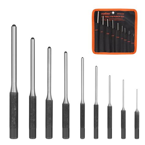 9pc Forged Steel Roll Pin Punch Set in Roll Up Case Rifle Gunsmithing Jewelers - Walmart.com