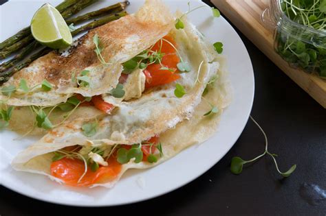 Smoked Salmon Crepes with Creamy Mustard Sauce - Kravings Food Adventures