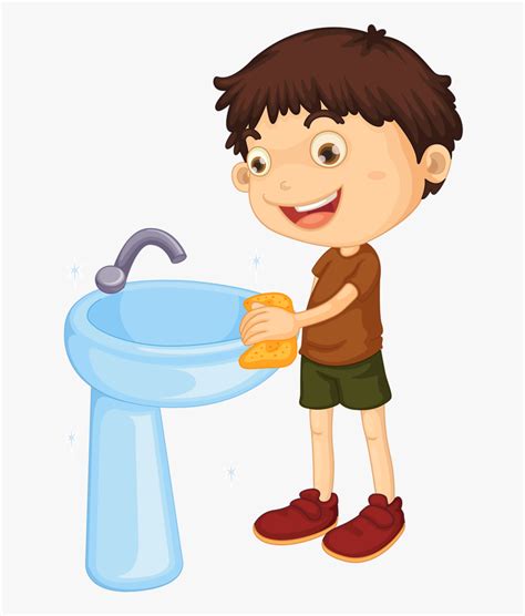 Kids Clipart Laundry - Clean Bathroom Sink Clipart , Free Transparent Clipart - ClipartKey