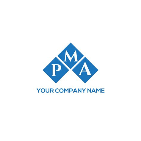 PMA letter logo design on WHITE background. PMA creative initials ...