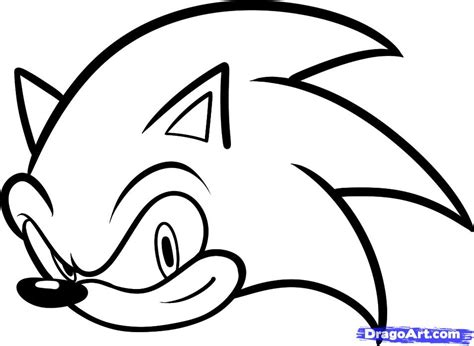 sonic head drawing easy - Clip Art Library