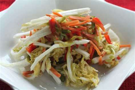 Pickled Napa Cabbage Slaw - Spiced Peach Blog