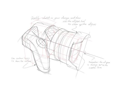 drawon: Sketchbook speed sketch - Camera Concept tutorial