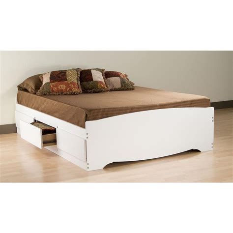 Prepac White Queen Mate's Platform Storage Bed with 6 Drawers | The Home Depot Canada