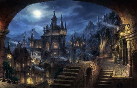 cityscape, Dark Fantasy, Fantasy Art Wallpaper HD #FantasyLandscaping ...